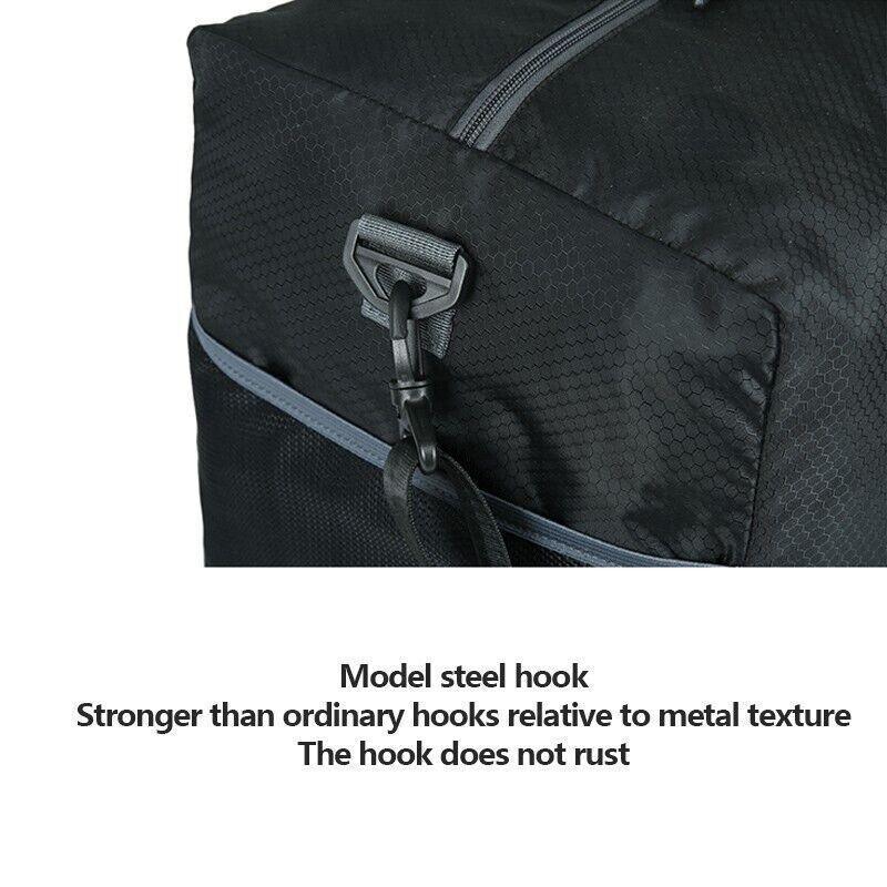 70L Large Travel Duffle Bag Foldable Waterproof Gym Bag with Shoe Compartment V528-DUFFELBAG-860815