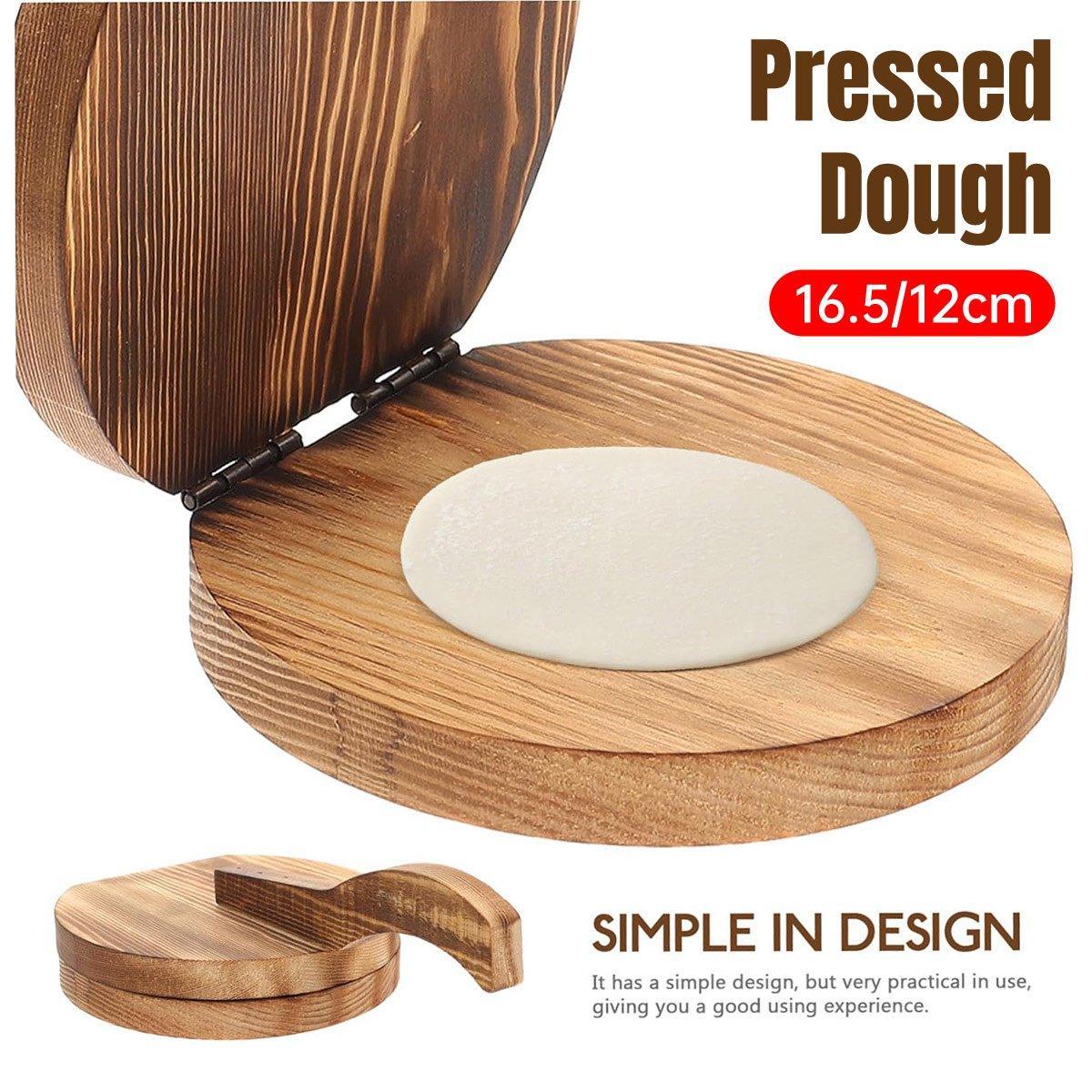 Wooden Dumpling Wrapper Maker Hand Press Dough Roller for Kitchen Cooking - 16.5CM V528-DUMPLING-165MM-590154