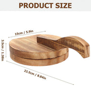 Wooden Dumpling Wrapper Maker Hand Press Dough Roller for Kitchen Cooking - 16.5CM V528-DUMPLING-165MM-590154