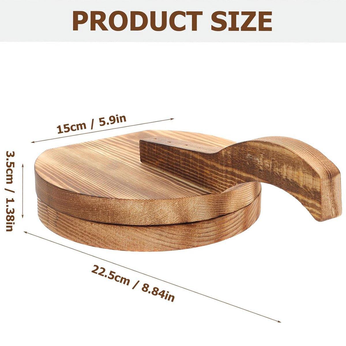 Wooden Dumpling Wrapper Maker Hand Press Dough Roller for Kitchen Cooking - 16.5CM V528-DUMPLING-165MM-590154