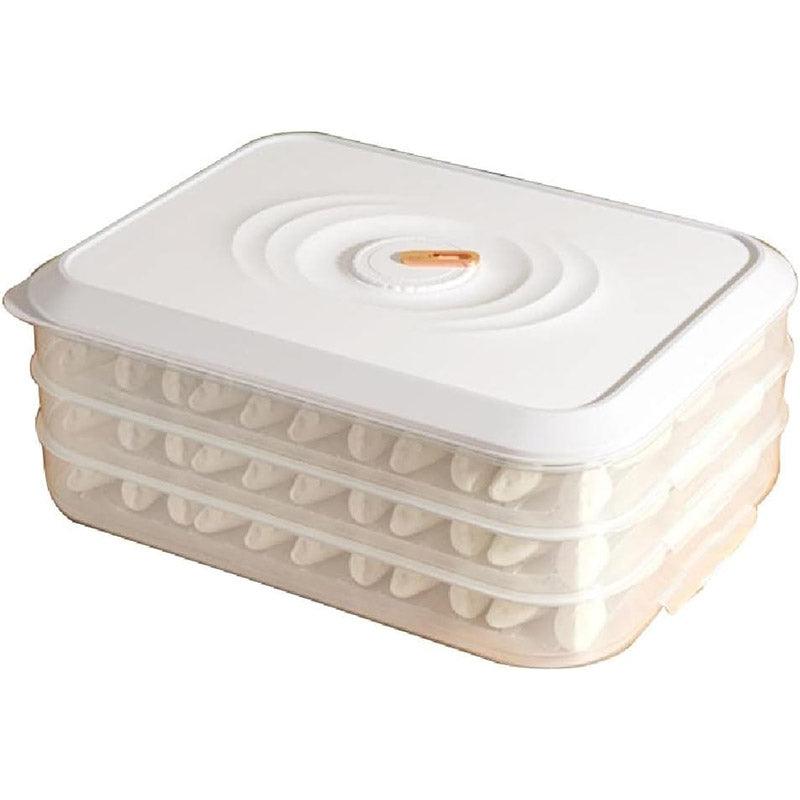 3/4 Layer Large Capacity Dumpling Box Sealed Fresh Wonton Storage Container - Green-4 Layer V528-DUMPLING-4-GREEN-405347