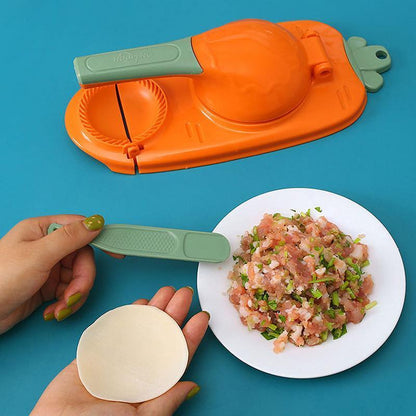 2in1 Dumpling Skin Chapati Maker Press Machine Wrapper Mould Handle Tools Pastry - Turquoise V528-DUMPLINGMAKERTOOLS-GREEN-228933