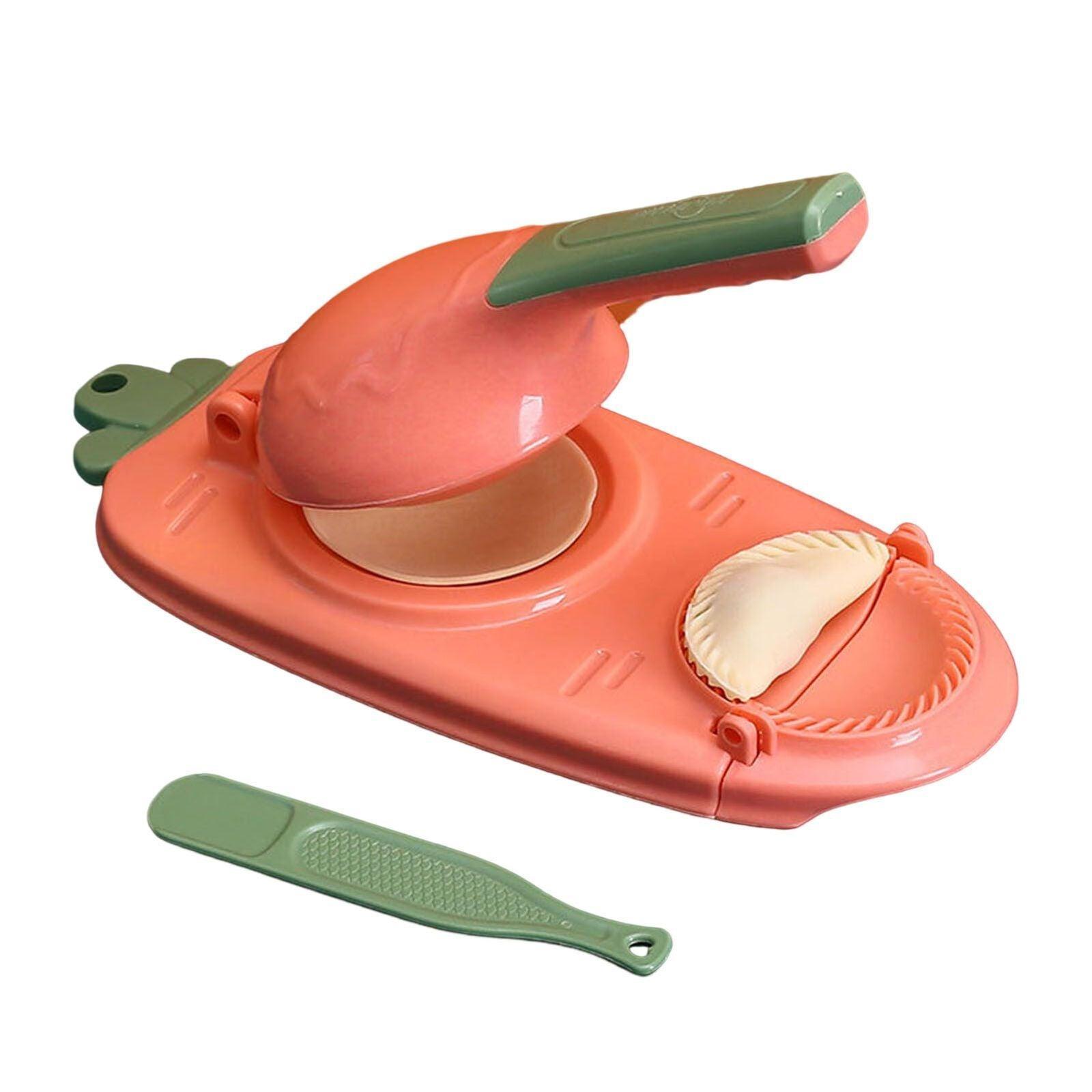 2in1 Dumpling Skin Chapati Maker Press Machine Wrapper Mould Handle Tools Pastry - Orange Red V528-DUMPLINGMAKERTOOLS-ORANGE-308253