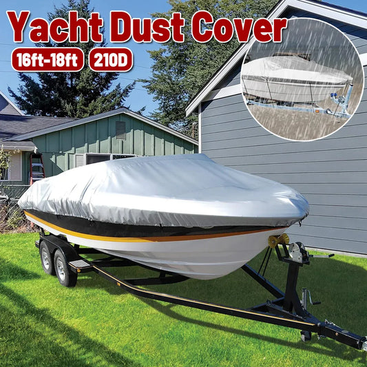 Outdoor V Yacht Dust Cover Waterproof Sun Protection Boat Hull Cover Rain Shield V528-DUST-COVER-SILVER-157981