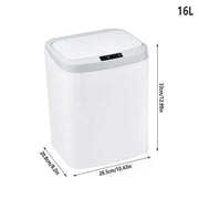 Sensor Trash Bin Touchless 16L White Automatic Motion Kitchen Rubbish Can V528-DUSTBIN-16L-710093