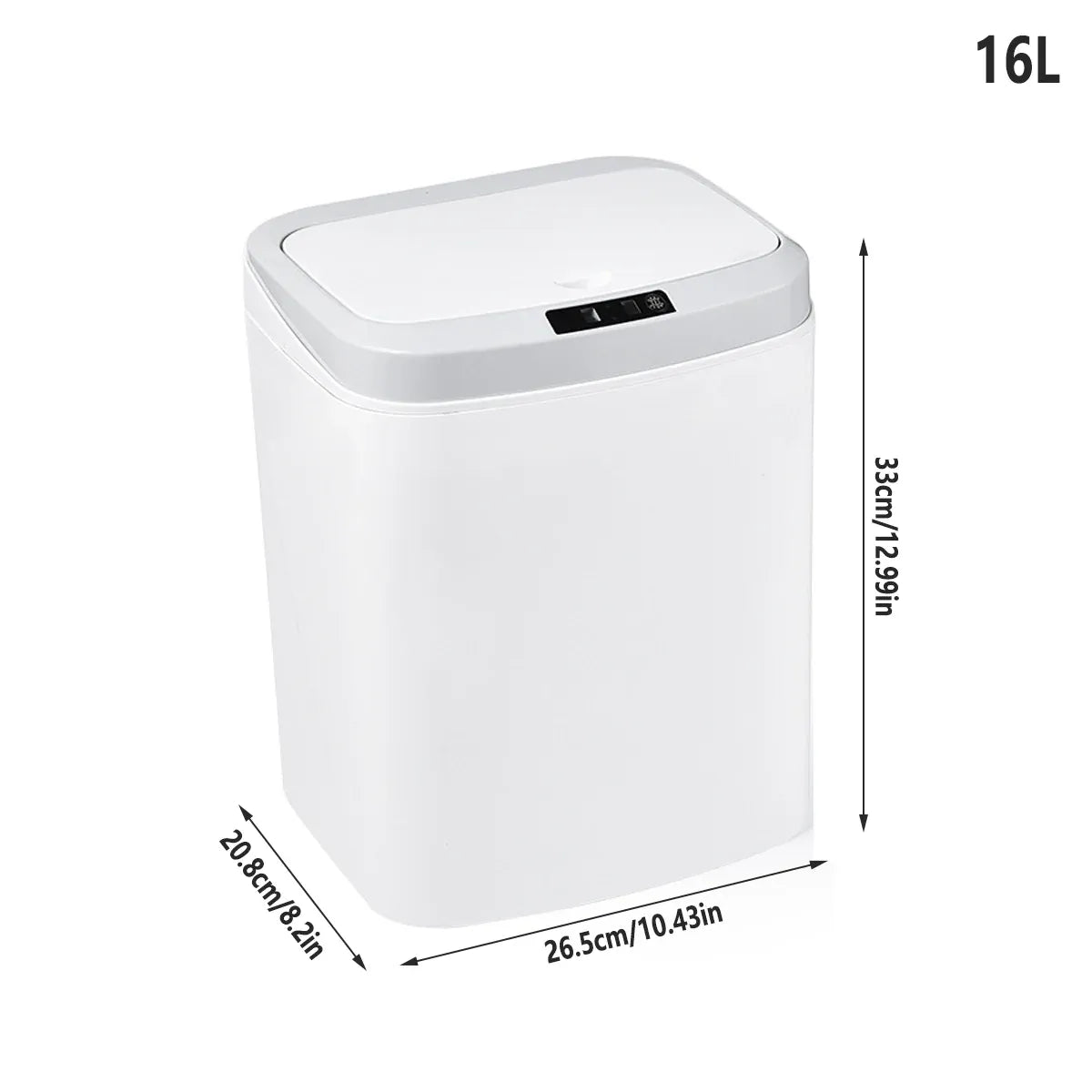 Sensor Trash Bin Touchless 16L White Automatic Motion Kitchen Rubbish Can V528-DUSTBIN-16L-710093