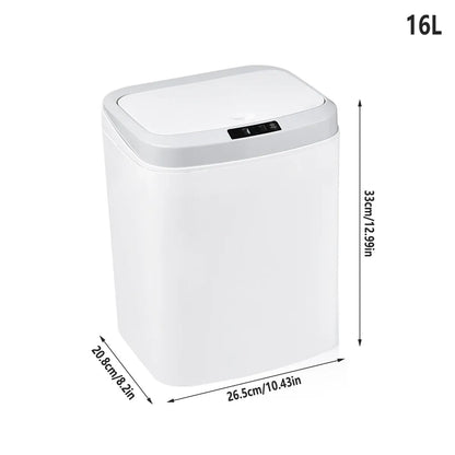 Sensor Trash Bin Touchless 16L White Automatic Motion Kitchen Rubbish Can V528-DUSTBIN-16L-710093