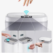 Sensor Trash Bin Touchless 16L White Automatic Motion Kitchen Rubbish Can V528-DUSTBIN-16L-710093