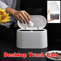 Desktop Wastebasket Organizer Small Trash Bin Compact Wastebasket for Office Use V528-DUSTBIN-WHITE-202100