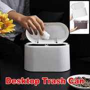Desktop Wastebasket Organizer Small Trash Bin Compact Wastebasket for Office Use V528-DUSTBIN-WHITE-202100