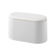 Desktop Wastebasket Organizer Small Trash Bin Compact Wastebasket for Office Use V528-DUSTBIN-WHITE-202100