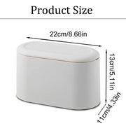 Desktop Wastebasket Organizer Small Trash Bin Compact Wastebasket for Office Use V528-DUSTBIN-WHITE-202100