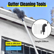 Gutter Cleaning Brush Roofing Tool with Pole 208cm for Long Splicing Gutter V528-DUSTER-6-BLACK-530447