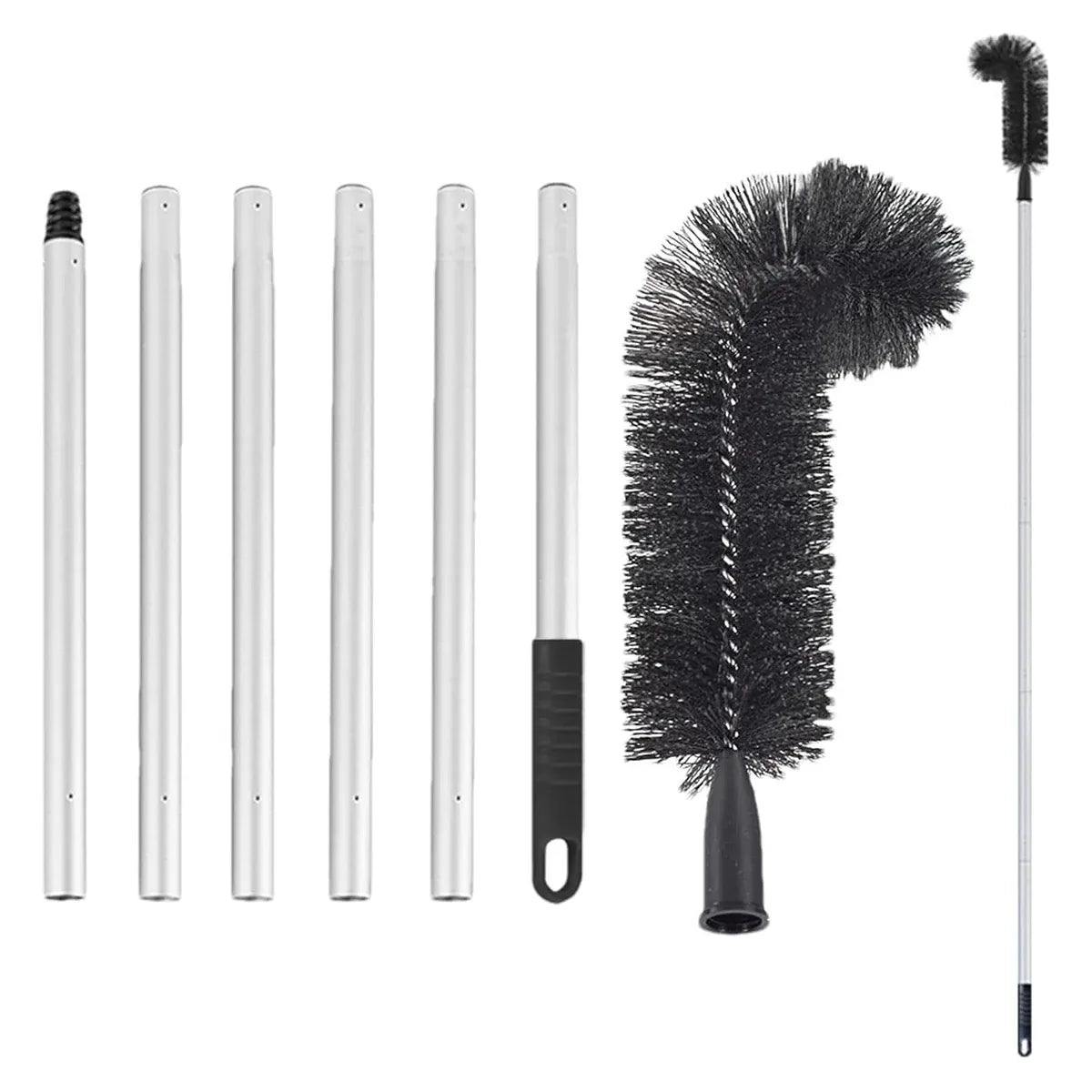 Gutter Cleaning Brush Roofing Tool with Pole 208cm for Long Splicing Gutter V528-DUSTER-6-BLACK-530447