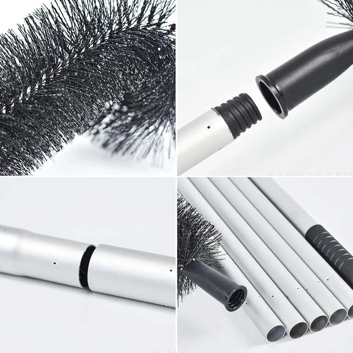 Gutter Cleaning Brush Roofing Tool with Pole 208cm for Long Splicing Gutter V528-DUSTER-6-BLACK-530447