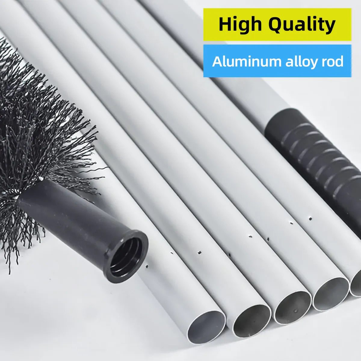 Gutter Cleaning Brush Roofing Tool with Pole 208cm for Long Splicing Gutter V528-DUSTER-6-BLACK-530447