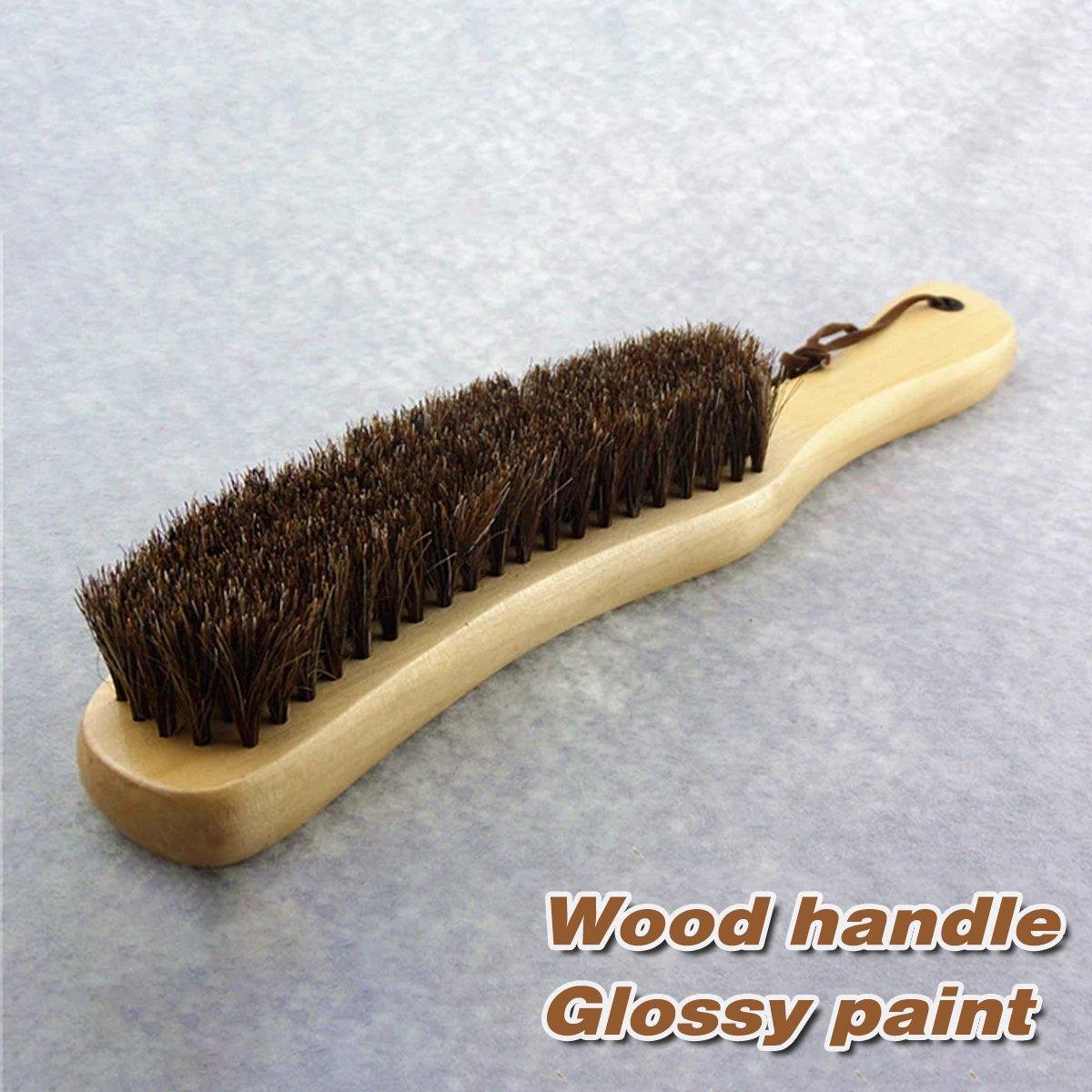 2PCS Wooden Handle Horsehair Clothes Brush Dust Remover Household Cleaning Brush V528-DUSTING-BRUSH-2PCS-690803