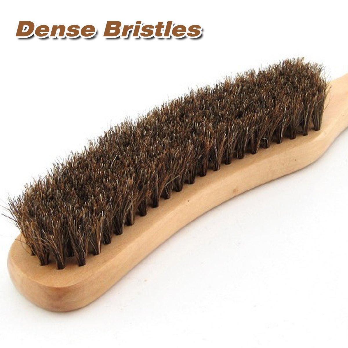 2PCS Wooden Handle Horsehair Clothes Brush Dust Remover Household Cleaning Brush V528-DUSTING-BRUSH-2PCS-690803