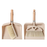 Wooden Handle Mini Brush and Dustpan Set for Desktop Cleanup Small Sweeper Set - B39 V528-DUSTPAN-B39-493010