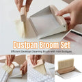 Mini White Brush Broom with Dustpan Car Desk Table Keyboard Cleaning Portable V528-DUSTPAN-WHITE-615733
