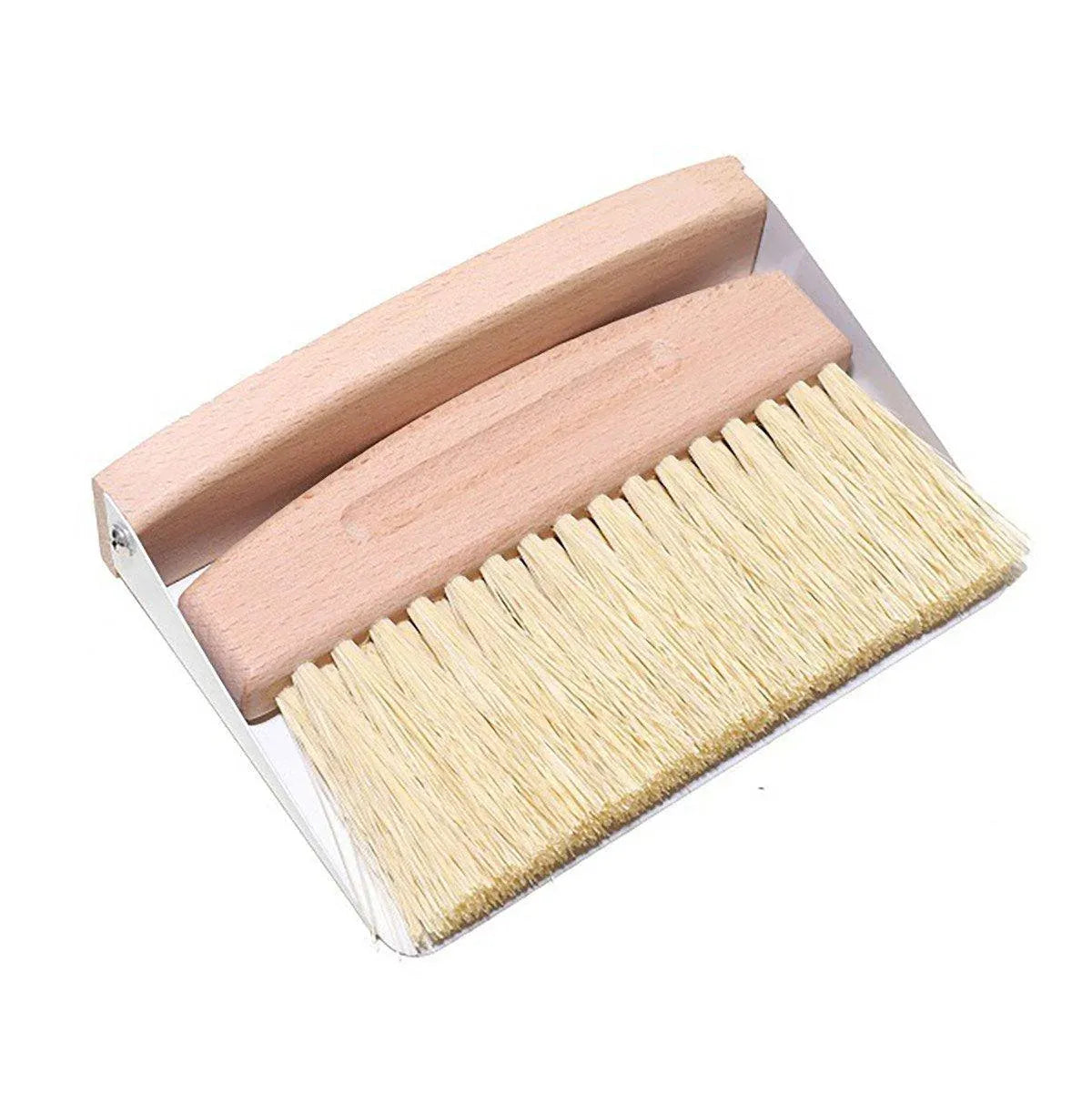 Mini White Brush Broom with Dustpan Car Desk Table Keyboard Cleaning Portable V528-DUSTPAN-WHITE-615733