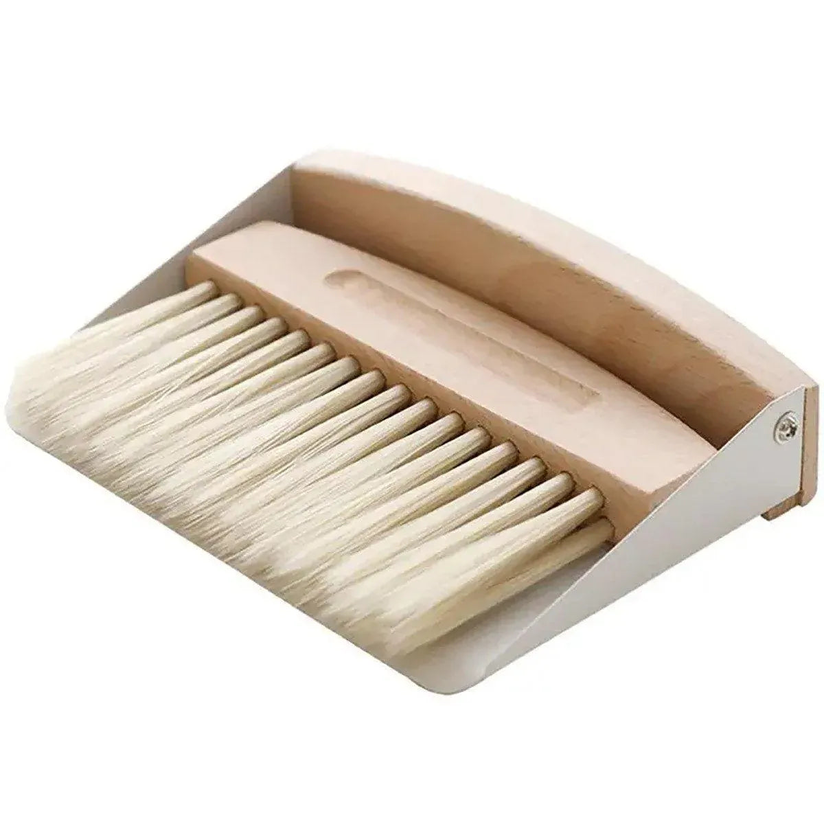 Mini White Brush Broom with Dustpan Car Desk Table Keyboard Cleaning Portable V528-DUSTPAN-WHITE-615733