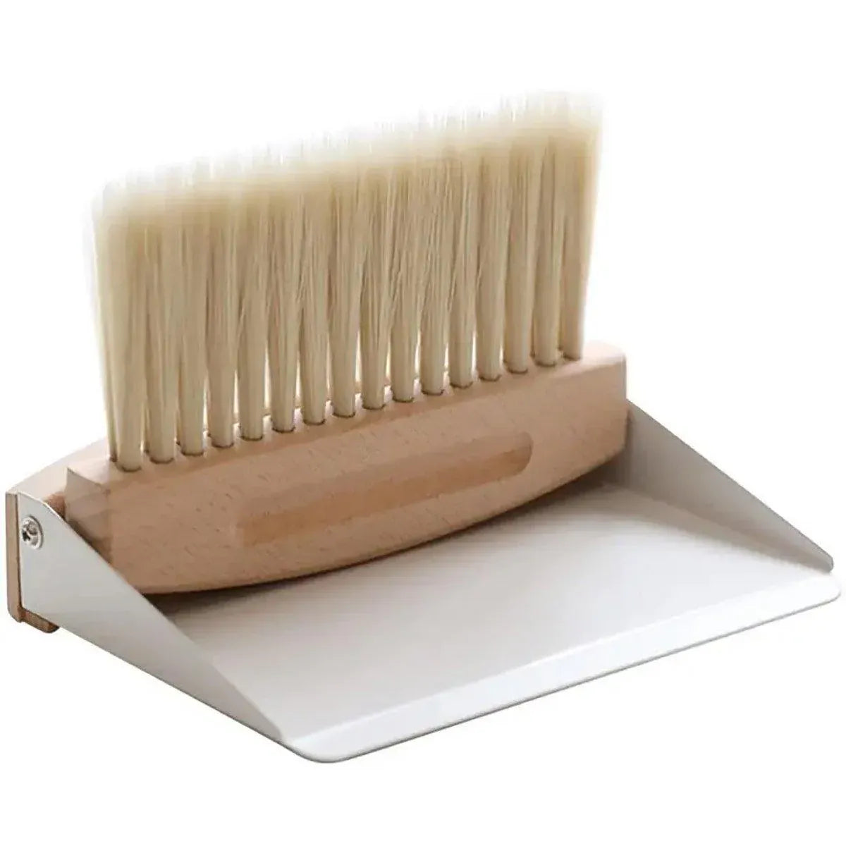 Mini White Brush Broom with Dustpan Car Desk Table Keyboard Cleaning Portable V528-DUSTPAN-WHITE-615733