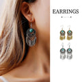 Bohemian Dreamcatcher Tassel Earrings Handmade Fashion Jewellery for Women Gifts - Silver V528-E1010-2-SILVER-EARRINGS-673305