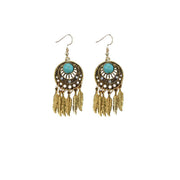 Bohemian Dreamcatcher Tassel Earrings Handmade Fashion Jewellery for Women Gifts - Silver V528-E1010-2-SILVER-EARRINGS-673305
