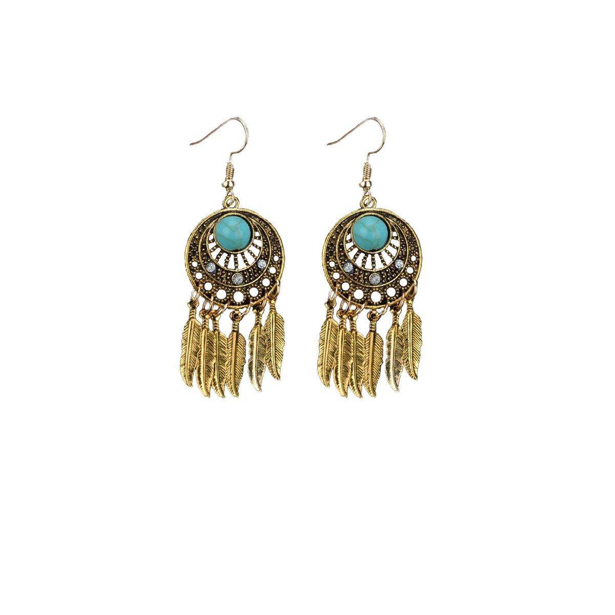 Bohemian Dreamcatcher Tassel Earrings Handmade Fashion Jewellery for Women Gifts - Silver V528-E1010-2-SILVER-EARRINGS-673305