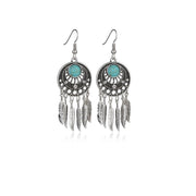 Bohemian Dreamcatcher Tassel Earrings Handmade Fashion Jewellery for Women Gifts - Silver V528-E1010-2-SILVER-EARRINGS-673305