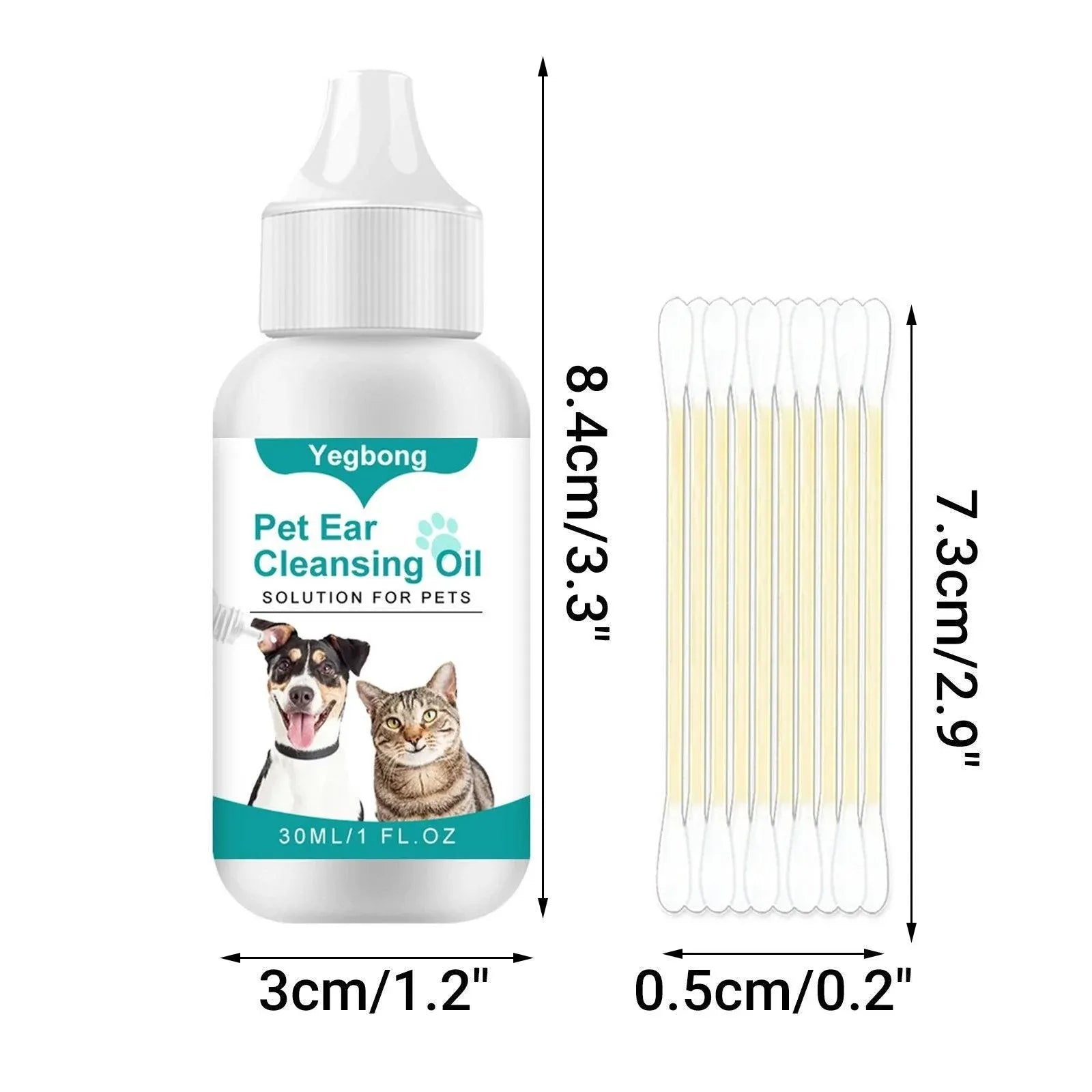 Pet Ear Cleaning Oil for Cats Dogs Deodorize Clean Ears Universal Ear Care Oil V528-EAR-CREAM-762188