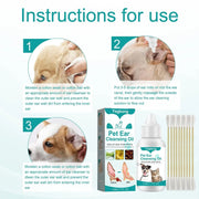 Pet Ear Cleaning Oil for Cats Dogs Deodorize Clean Ears Universal Ear Care Oil V528-EAR-CREAM-762188