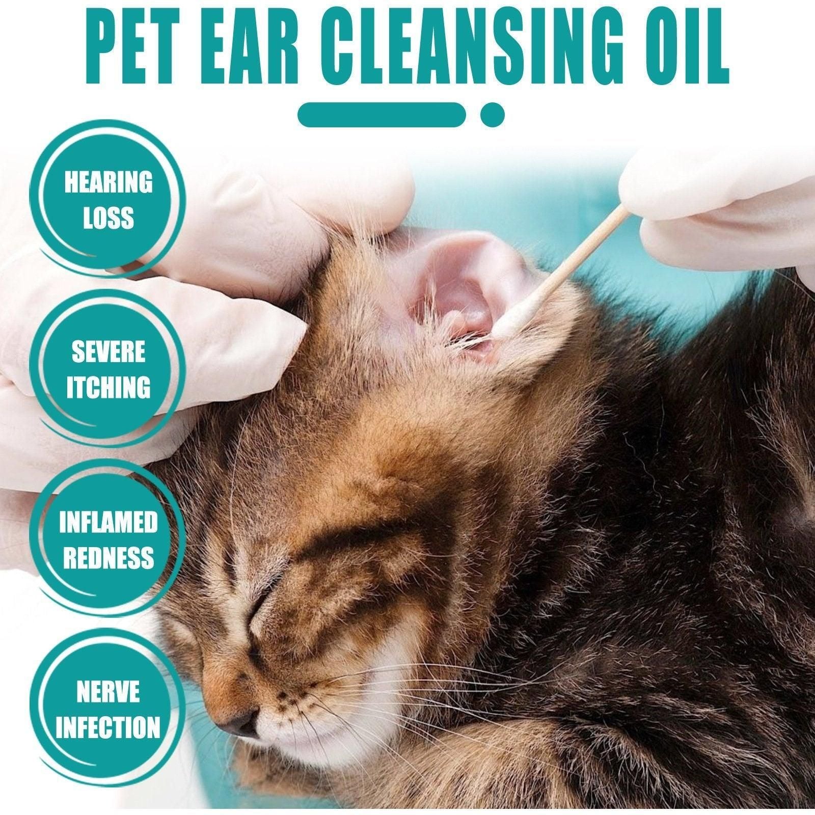 Pet Ear Cleaning Oil for Cats Dogs Deodorize Clean Ears Universal Ear Care Oil V528-EAR-CREAM-762188