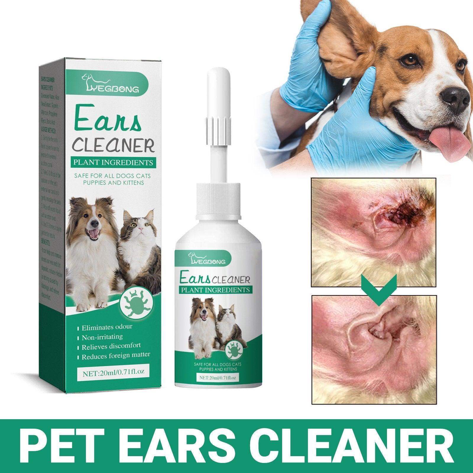 Pet Ear Drops for Cats Dogs Clean Mites Deodorize Itchy Ears Universal Solution V528-EAR-DROPS-281151