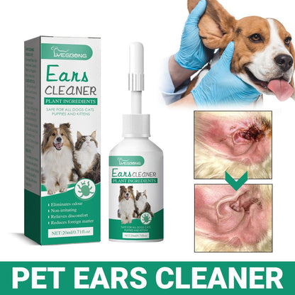 Pet Ear Drops for Cats Dogs Clean Mites Deodorize Itchy Ears Universal Solution V528-EAR-DROPS-281151