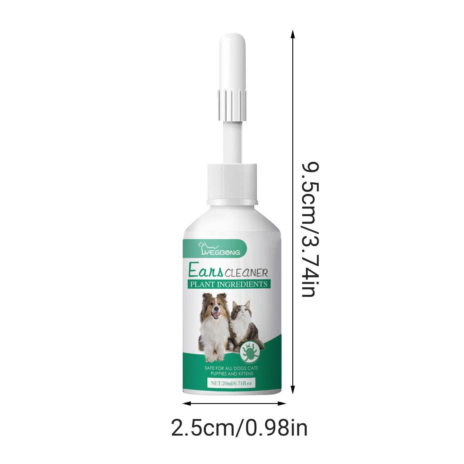 Pet Ear Drops for Cats Dogs Clean Mites Deodorize Itchy Ears Universal Solution V528-EAR-DROPS-281151