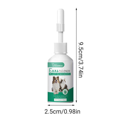Pet Ear Drops for Cats Dogs Clean Mites Deodorize Itchy Ears Universal Solution V528-EAR-DROPS-281151