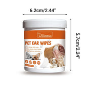 Pet Ear Wipes Gentle Cleaning Deodorizing Mite Removal Ear Wax Care Products V528-EAR-WIPES-198016