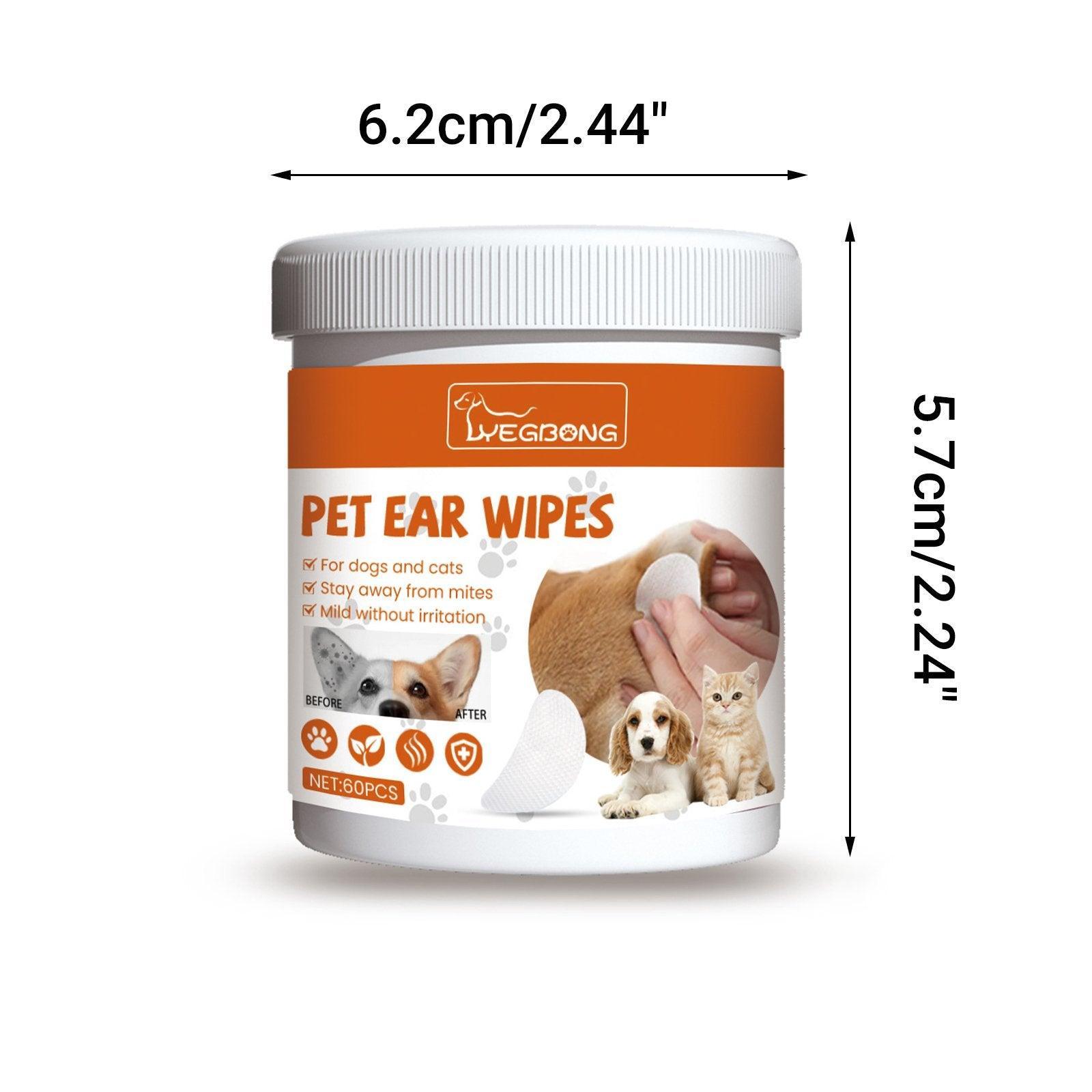 Pet Ear Wipes Gentle Cleaning Deodorizing Mite Removal Ear Wax Care Products V528-EAR-WIPES-198016