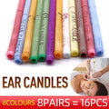 16Pcs Scented Ear Candles Aromatherapy Wax Relaxation Set Multi Colour V528-EARCANDLES-8PAIRS-893394