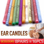 16Pcs Scented Ear Candles Aromatherapy Wax Relaxation Set Multi Colour V528-EARCANDLES-8PAIRS-893394
