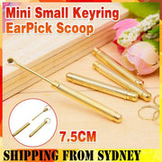5Pcs Mini Small Keyring Earpick Scoop V528-EARPICKSCOOP-5PCS-GOLD-430008