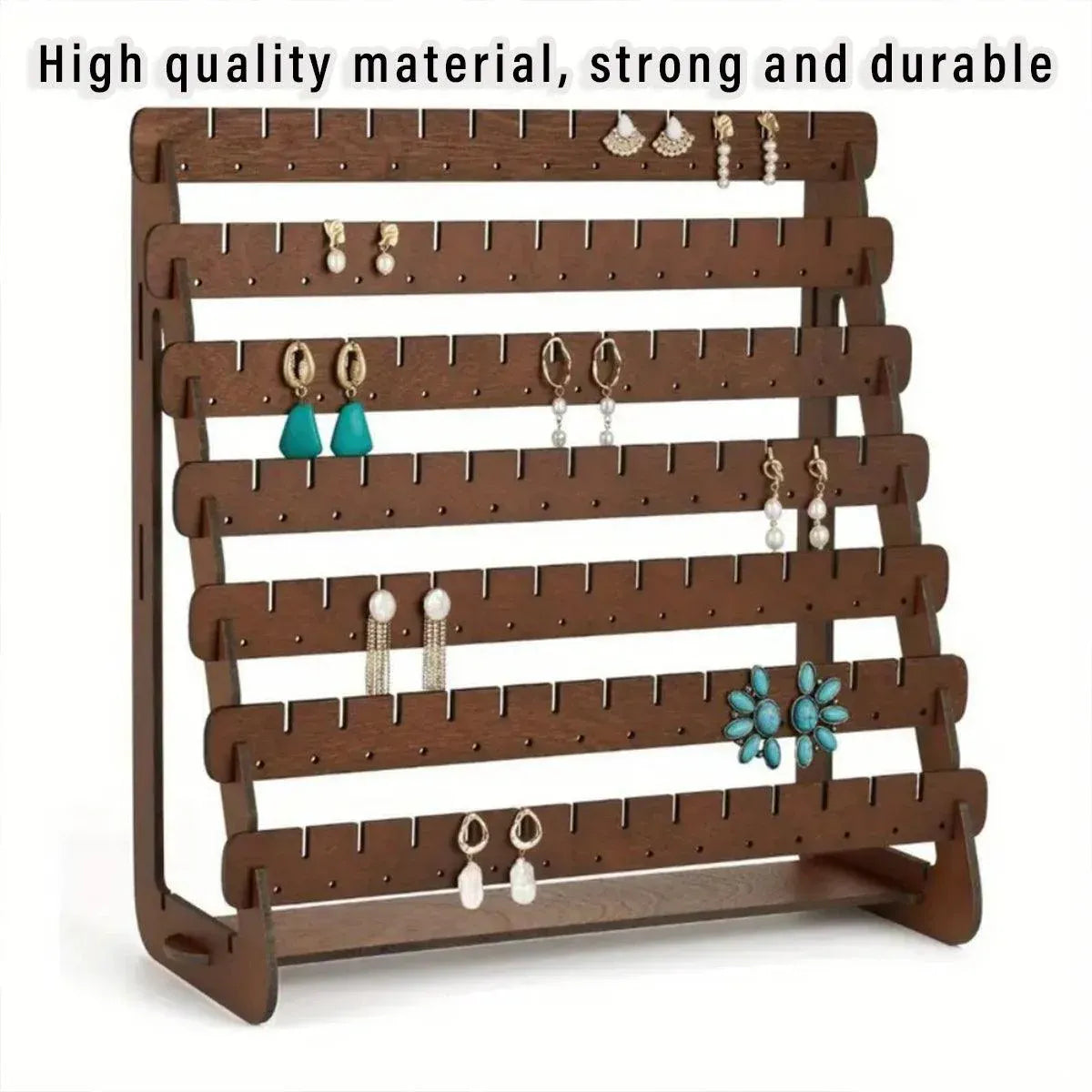Vintage Wooden Earring Holder Jewelry Display Stand Organizer for Earrings V528-EARRING-STAND-872769