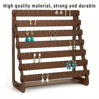 Vintage Wooden Earring Holder Jewelry Display Stand Organizer for Earrings V528-EARRING-STAND-872769