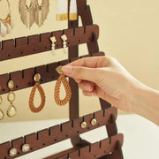Vintage Wooden Earring Holder Jewelry Display Stand Organizer for Earrings V528-EARRING-STAND-872769