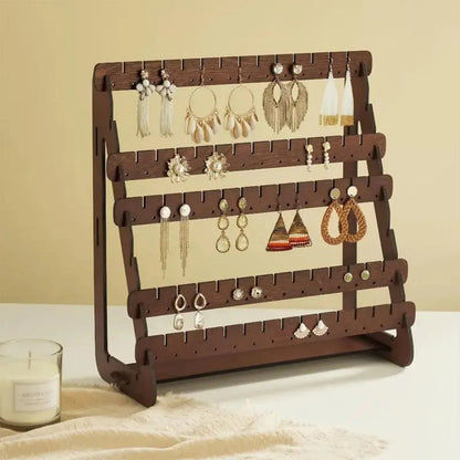 Vintage Wooden Earring Holder Jewelry Display Stand Organizer for Earrings V528-EARRING-STAND-872769