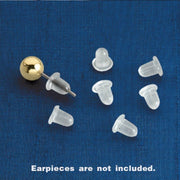 100PCS Clear Silicone Earring Backs Soft Hypoallergenic Stoppers 5mm V528-EARRINGBACK-100PCS-963058