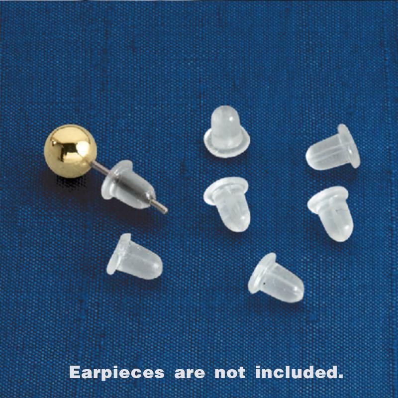 100PCS Clear Silicone Earring Backs Soft Hypoallergenic Stoppers 5mm V528-EARRINGBACK-100PCS-963058