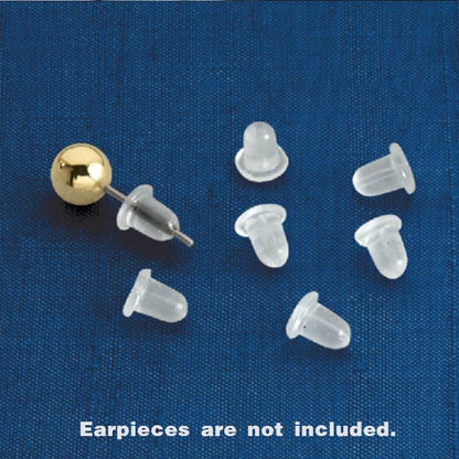 100PCS Clear Silicone Earring Backs Soft Hypoallergenic Stoppers 5mm V528-EARRINGBACK-100PCS-963058